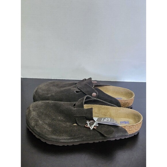 EU 43 - Sz 10 - Birkenstock Boston Soft Footbed Brown Suede Clogs Shoe main image 7